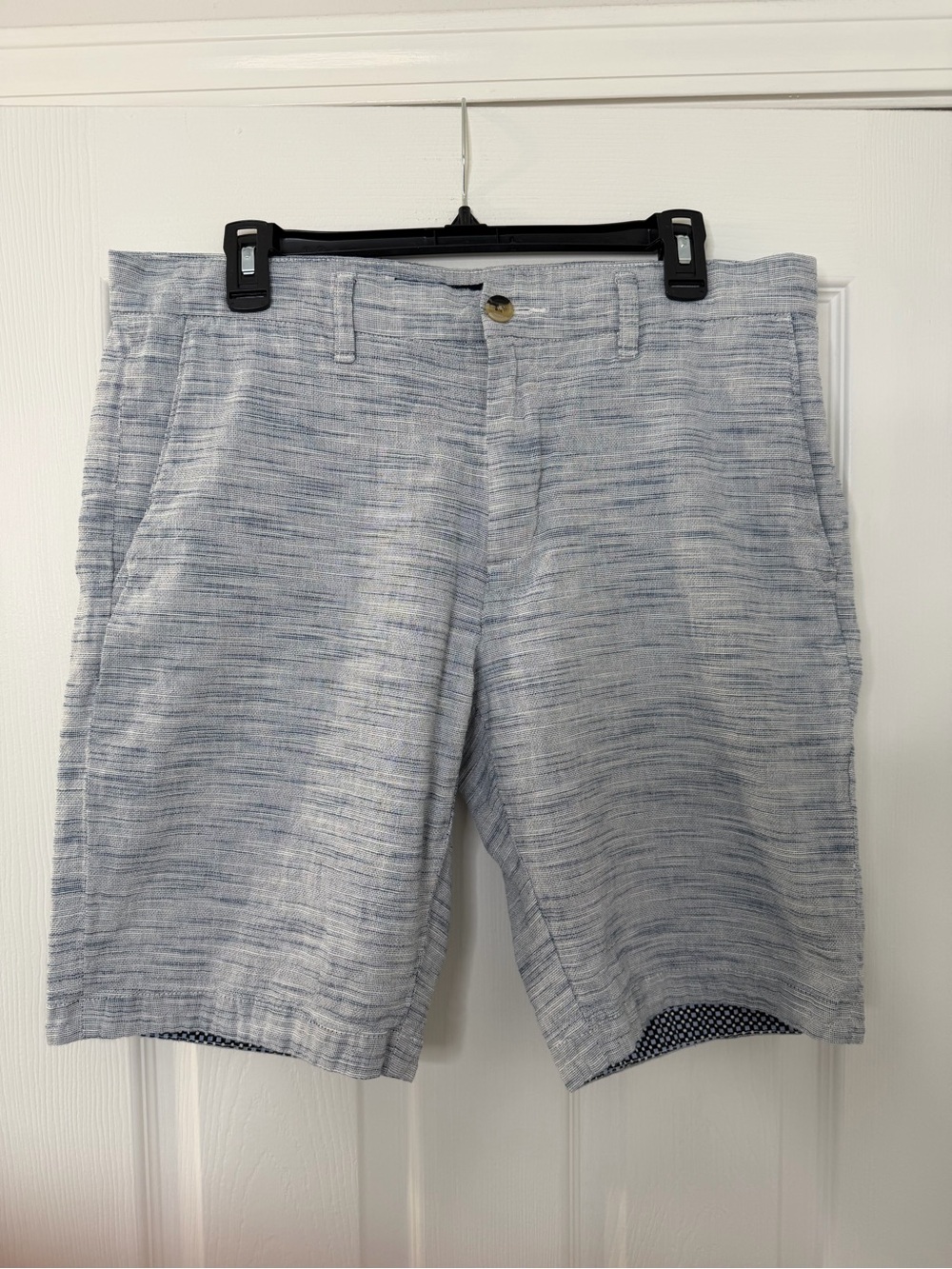 Ben Sherman Light Blue Heather Flat-Front Men’s Shorts